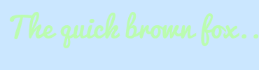Image with Font Color BBFCB0 and Background Color CBE7FF